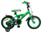 Preview: Kinderfahrrad - BMX-Rad - 14 Zoll - Rahmen 21 cm - Rücktrittbremse - Farbe: Grün-Schwarz