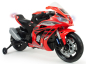 Preview: Elektrisches Kindermotorrad - Batteriebetrieb - 12 Volt - 6 km/h - USB - Farbe: rot-schwarz