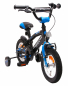 Preview: Kinderfahrrad - 12 Zoll - Rahmen 21 cm - Felgenbremse - Farbe: schwarz-blau