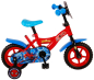 Preview: Kinderfahrrad - 10 Zoll - Stahlrahmen - 1-3 Jahre - Farbe blau-rot