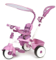 Preview: Kinderdreirad - Trike - 4in1 - Schiebebügel - Verdeck -  bis 3 Jahre - Farbe: rosa