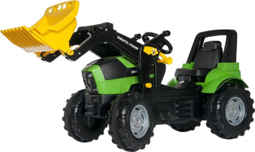 Kinderfahrzeug - Trettraktor Farmer - Frontlader - gelb-grün