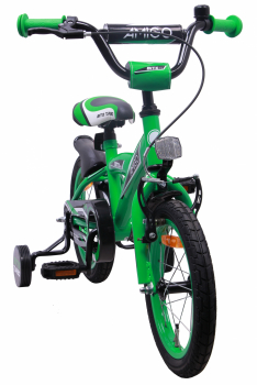 Kinderfahrrad - BMX-Rad - 14 Zoll - Rahmen 21 cm - Rücktrittbremse - Farbe: Grün-Schwarz