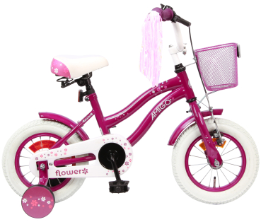 Kinderfahrrad Mädchenfahrrad - 12 Zoll - Rahmen 21,5 cm - Rücktrittbremse - Farbe: Violett