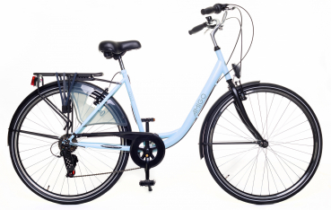 Cityrad - 28 Zoll - Rahmen 56 cm - 6-Gang-Shimano - Farbe: hellblau