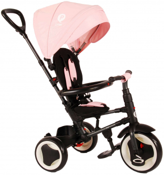 Kinderdreirad - Trike - 3in1 - Schiebebügel - Verdeck -  bis 20 kg - Farbe: rosa