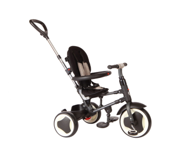 Kinderdreirad - Trike - 3in1 - Schiebebügel - Verdeck -  bis 20 kg - Farbe: grau