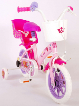 Kinderfahrrad Mädchenfahrrad - 12 Zoll - Stahlrahmen - Farbe rosa-rot