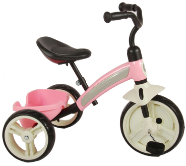 Kinderdreirad - Stahlrahmen - EVA-Reifen - 2-6 Jahre - Farbe: rosa