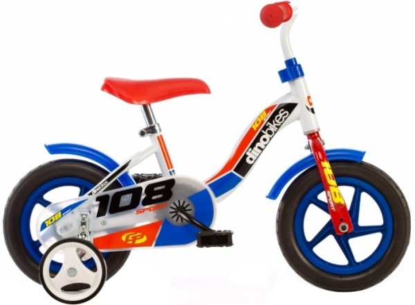 Kinderfahrrad - 10 Zoll - Rahmen 17 cm - Rücktrittbremse - Farbe: Blau