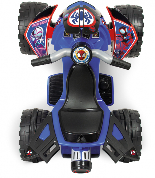 Elektrisches Kinderquad - Batteriebetrieb - 12 Volt - 5 km/h - Farbe: rot-blau