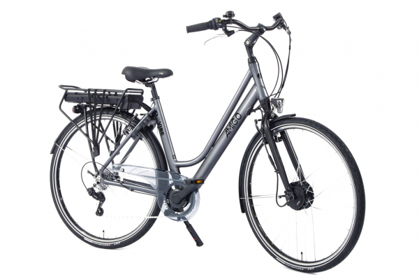 Elektrofahrrad - 28 Zoll - Rahmen 51 cm - Aluminium - Shimano-7-Gang - 25 km/h - Farbe: mattgrau