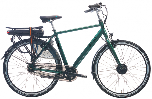 Elektrofahrrad - 28 Zoll - Aluminium - Shimano-7-Gang - 25 km/h - Farbe: dunkelgrün