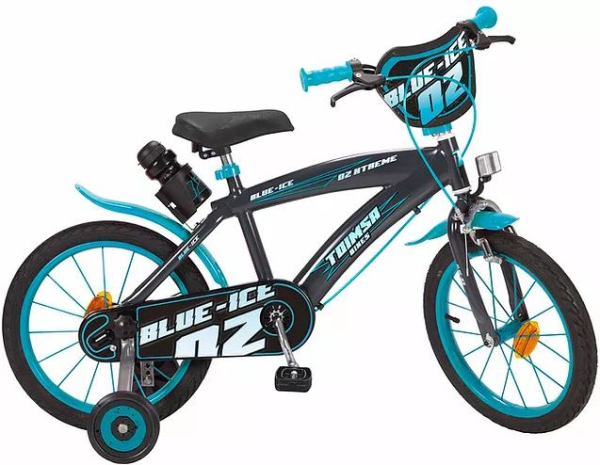 Kinderfahrrad - 12 Zoll - Aluminium - 3-5 Jahre - Farbe schwarz-blau