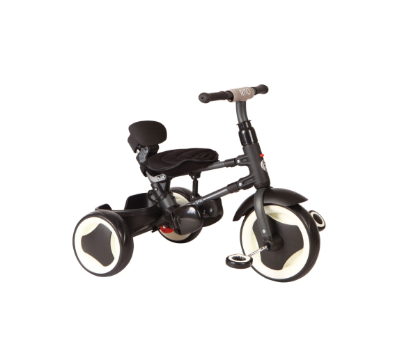 Kinderdreirad - Trike - 3in1 - Schiebebügel - Verdeck -  bis 20 kg - Farbe: grau