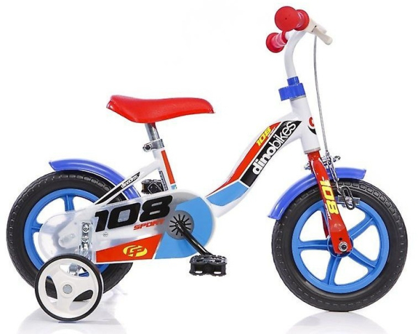 Kinderfahrrad Jungenfahrrad - 10 Zoll - Stahlrahmen - Farbe blau-rot